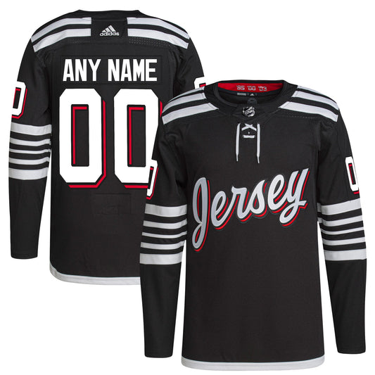 New Jersey Devils adidas Alternate 2021/22 Primegreen Authentic Custom Jersey - Black adidas