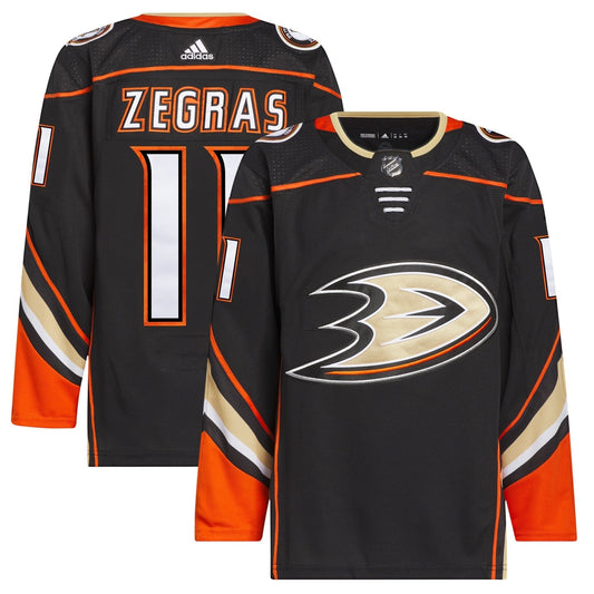 Trevor Zegras Anaheim Ducks adidas Home Primegreen Authentic Player Jersey - Black Adidas