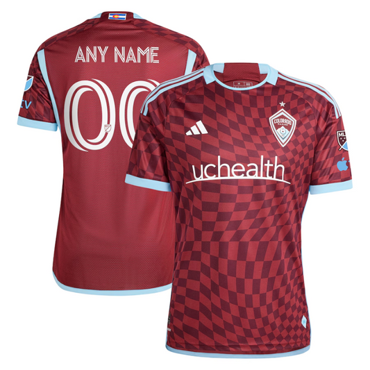 Colorado Rapids adidas 2024 One Flag Kit Authentic Custom Jersey - Burgundy Adidas