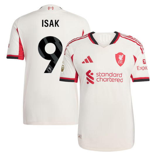 Alexander Isak Liverpool adidas 2025/26 Away Authentic Player Jersey - White Adidas