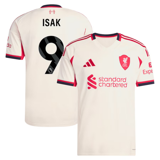 Alexander Isak Liverpool adidas 2025/26 Away Player Jersey - White Adidas