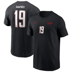 Alphonso Davies Canada Soccer Nike Away Name & Number T-Shirt - Black