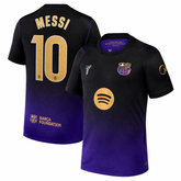 Barcelona Black & Purple Gradient Soccer Jersey (Messi 10)