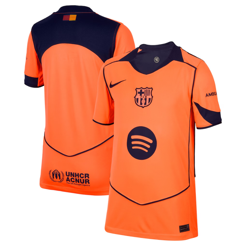 Barcelona Nike Youth 2025/26 Third Jersey - Orange Nike
