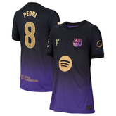 Barcelona Style Black & Purple Ombré Gold Accent Soccer Jersey (Pedri)