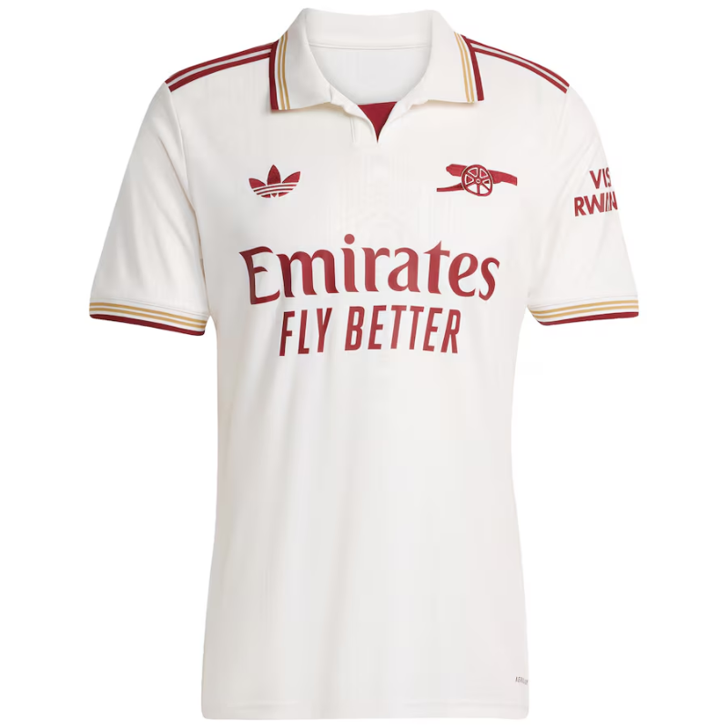 Bukayo Saka Arsenal adidas Youth 2025/26 Third Player Jersey - White Adidas