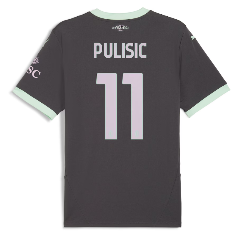 Christian Pulisic AC Milan Puma 2024/25 Third Player Jersey - Charcoal Puma