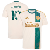 Cream, Teal & Gold Sash Performance Football Jersey – Premium Custom Soccer Shirt (Almiron)