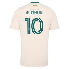 Cream, Teal & Gold Sash Performance Football Jersey – Premium Custom Soccer Shirt (Almiron)