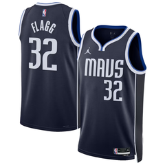Dallas Navy Blue & Silver Basketball Jersey (Flagg)
