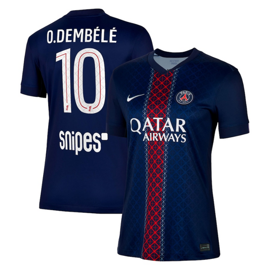 PSG Nike Home Stadium Shirt 2025-26 - Womens with O. Dembélé 10 printing Nike