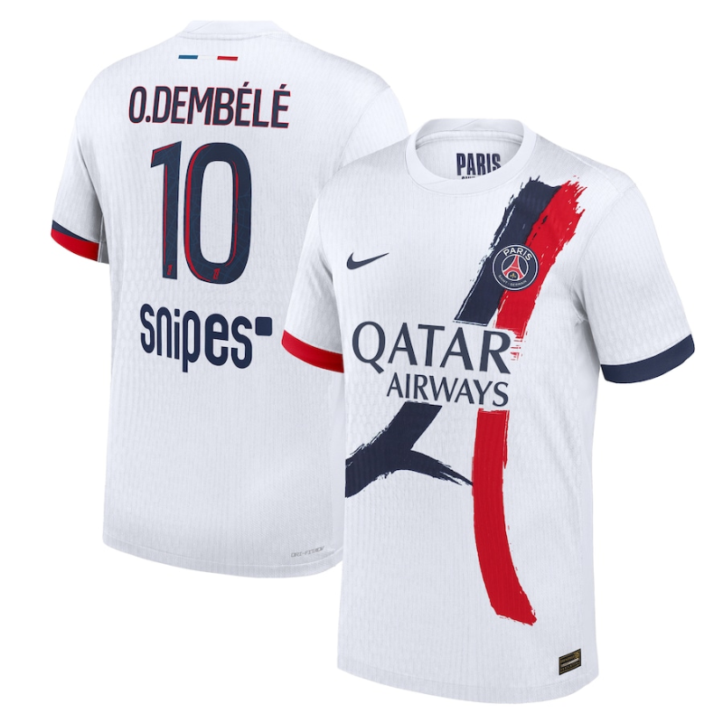 PSG Nike Dri-FIT ADV Away Match Shirt 2025-26 with O. Dembélé 10 printing Nike