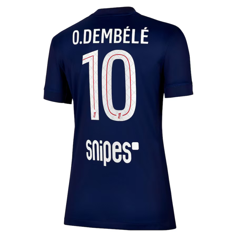 PSG Nike Home Stadium Shirt 2025-26 - Womens with O. Dembélé 10 printing Nike