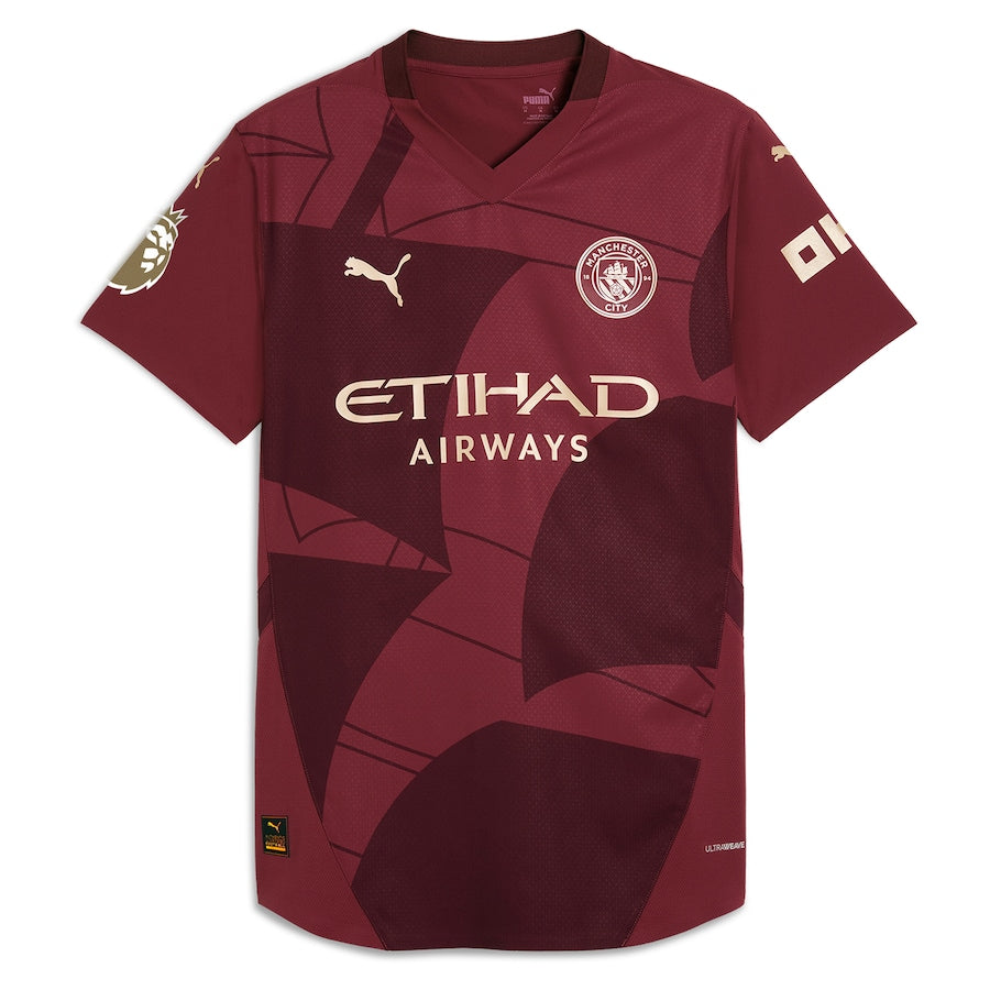 Erling Haaland Manchester City Puma 2024/25 Third Authentic Player Jersey - Burgundy Puma