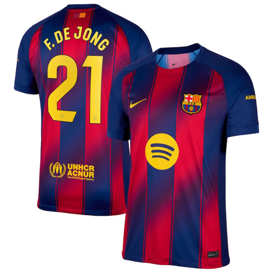 Frenkie de Jong Barcelona Nike 2025/26 Home Jersey - Navy Nike