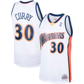Golden State Warriors Hardwood Classics White & Orange Basketball Jersey (Curry)