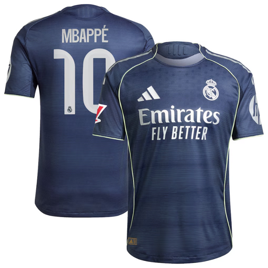 Kylian Mbappé Real Madrid adidas 2025/26 Away Authentic Player Jersey - Blue Adidas