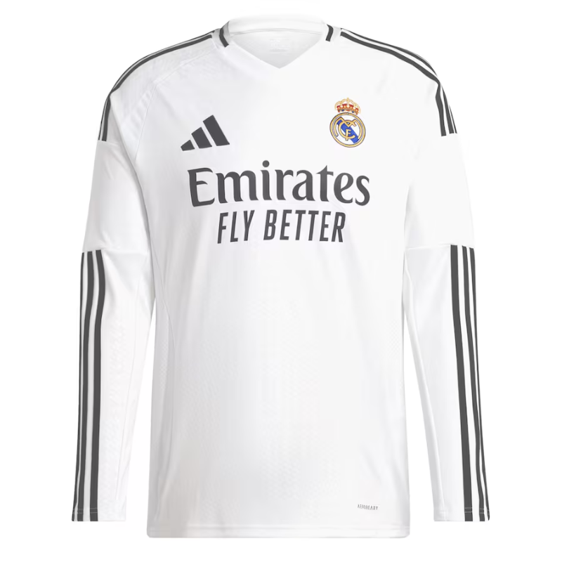 Kylian Mbappé Real Madrid adidas 2024/25 Home Long Sleeve Player Jersey - White Adidas