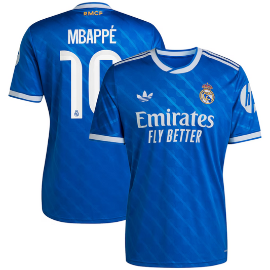 Kylian Mbappé Real Madrid adidas 2025/26 Third Player Jersey - Blue Adidas