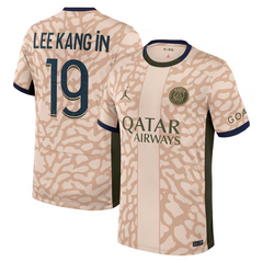 Lee Kang In Paris Saint-Germain Jordan Brand 2023/24 Fourth Stadium Player Jersey – Tan Jordan Brand