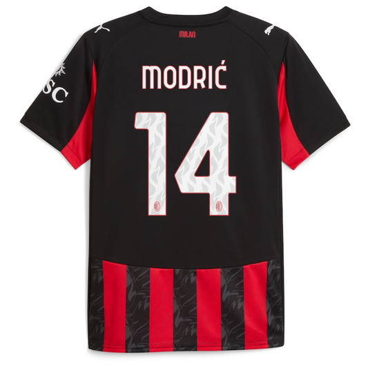 Luka Modric AC Milan Puma 2025/26 Home Jersey - Red Puma