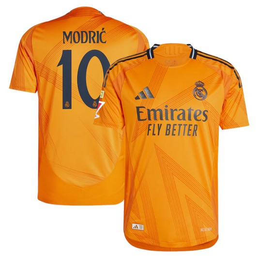 Luka Modric Real Madrid adidas 2024/25 Away Jersey - Orange Adidas