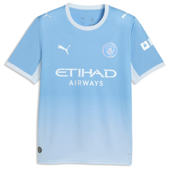Manchester Style Sky Blue & White Soccer Jersey (Haaland)