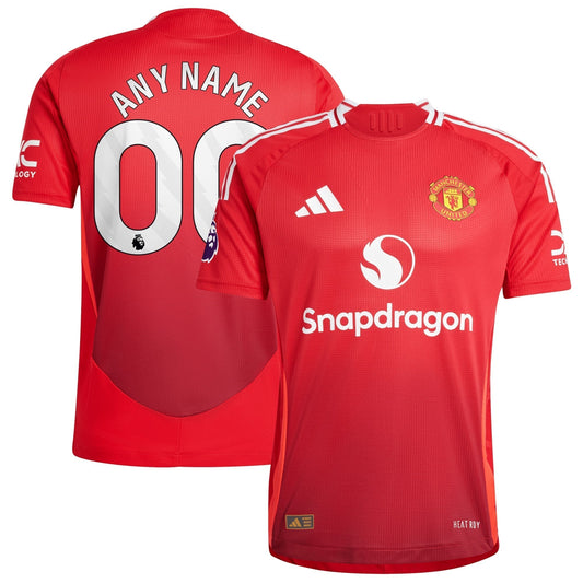 Manchester United adidas 2024/25 Home Authentic Custom Jersey - Red Adidas