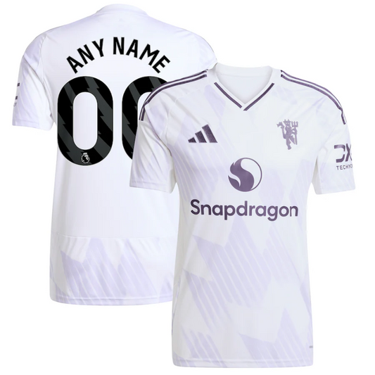 Manchester United adidas 2025/26 Away Custom Jersey - White Adidas