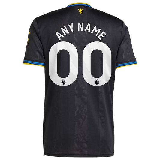 Manchester United adidas 2025/26 Third Custom Jersey - Black Adidas