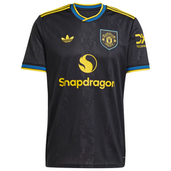 Manchester United adidas 2025/26 Third Custom Jersey - Black Adidas