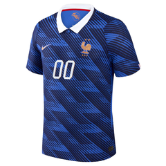 Men's Premium Blue Textured Stripe Football Shirt – Slim Fit Pro-Style Matchday Performance Top