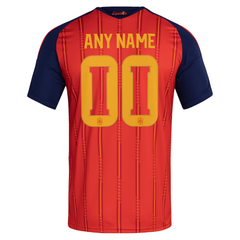 Men's Premium Red and Navy Custom Football Shirt – Slim Fit Pro-Style Matchday Performance Top