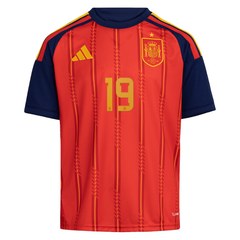 Men's Premium Red and Navy Custom Football Shirt – Slim Fit Pro-Style Matchday Performance Top (Lamine Yamal)