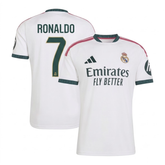Men's White & Dark Green Custom Football Shirt (Ronaldo)
