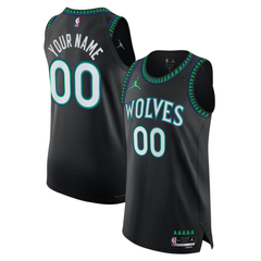 Minnesota Black, Green & Blue Statement Edition Basketball Jersey