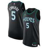 Minnesota Black, Green & Blue Statement Edition Basketball Jersey (Edwards)
