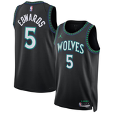 Minnesota Black, Green & Blue Statement Edition Basketball Jersey (Edwards)