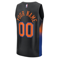 New York Knicks Black & Orange Statement Edition Basketball Jersey
