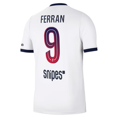 Paris Style White & Red-Blue Vertical Fade Soccer Jersey (Ferran)