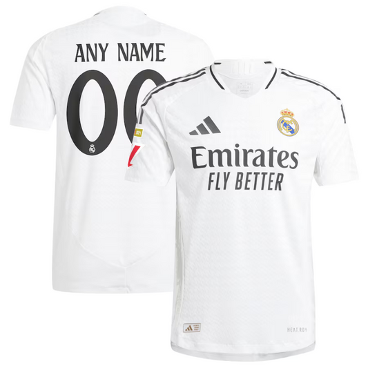 Real Madrid adidas 2024/25 Home Custom Jersey - White Adidas