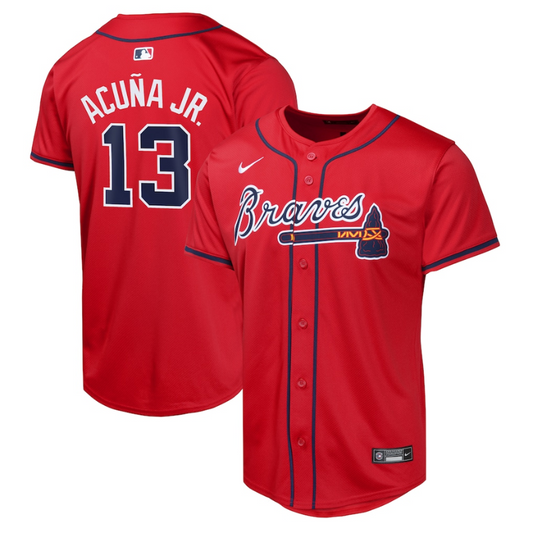 Ronald Acuña Jr. Atlanta Braves Nike Youth Alternate Limited Player Jersey - Red Nike