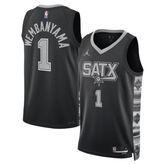 San Antonio Spurs Black & Silver Statement Edition Basketball Jersey (Wembanyama)