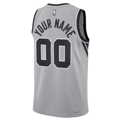San Antonio Spurs Silver & Black Statement Edition Basketball Jersey