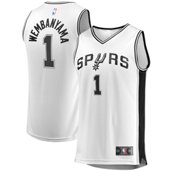 San Antonio Spurs White & Black Association Edition Basketball Jersey (Wembanyama)