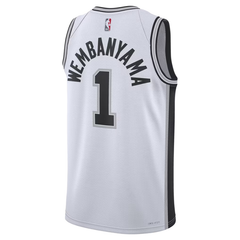 San Antonio Spurs White & Silver Association Edition Basketball Jersey (Wembanyama)