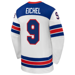 USA White, Blue & Red Hockey Jersey (EICHEL)