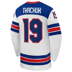 USA White, Blue & Red Hockey Jersey (TKACHUK)