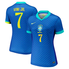 Vini Jr. Brazil National Team Nike Women's 2024 Away Jersey - Blue