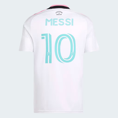White, Pink & Cyan Performance Football Jersey – Premium Custom Soccer Shirt (Messi)